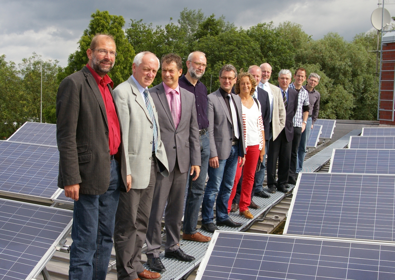 Das Energieteam beschäftigte sich auch mit der Photovoltaik auf dem Kreishausdach.